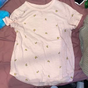 light pink shirt with bananas, old navy size small